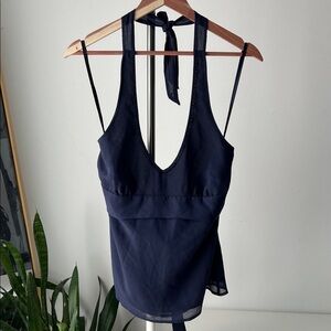 Old Navy Deep Blue halter Tank Top M